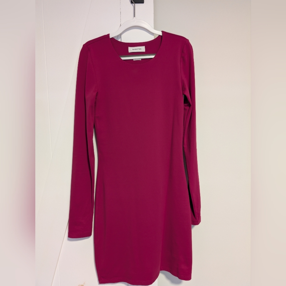 Aritzia Babaton Fushia Long Sleeve Contour Dress XS Like New